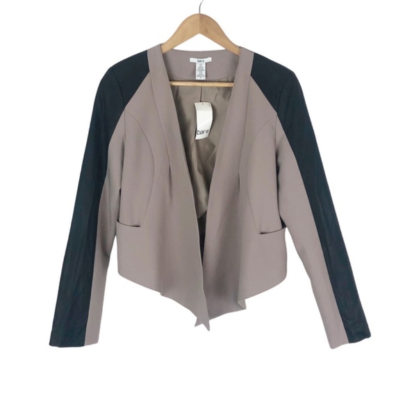 Bar III Jackets & Blazers - New with tag Bar III Women’s Blazer Faux Leather Trim Cardigan Jacket